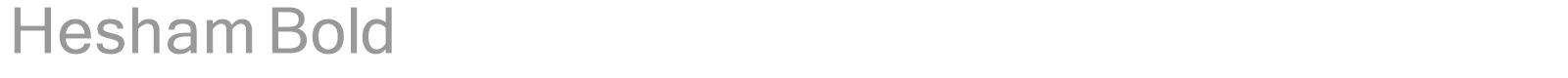 Hesham Bold font preview
